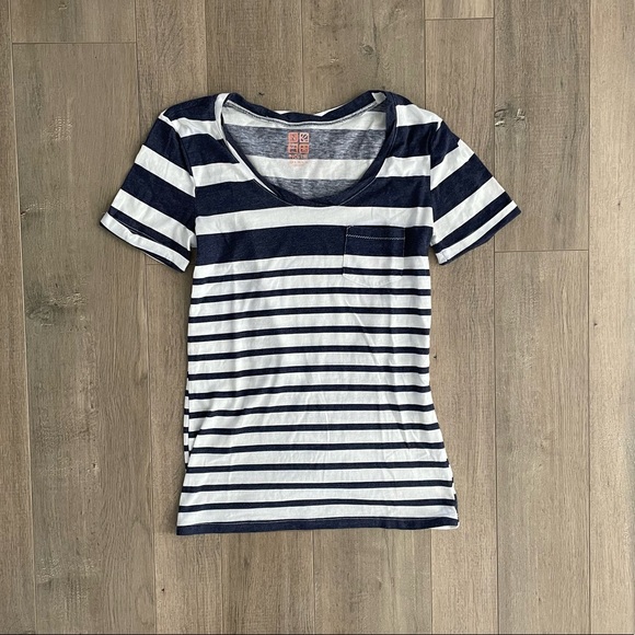 BOGO Nollie Navy and White Striped T-Shirt - Picture 1 of 7